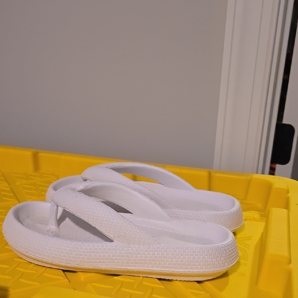 White Flip Flops - Picture 2 of 2